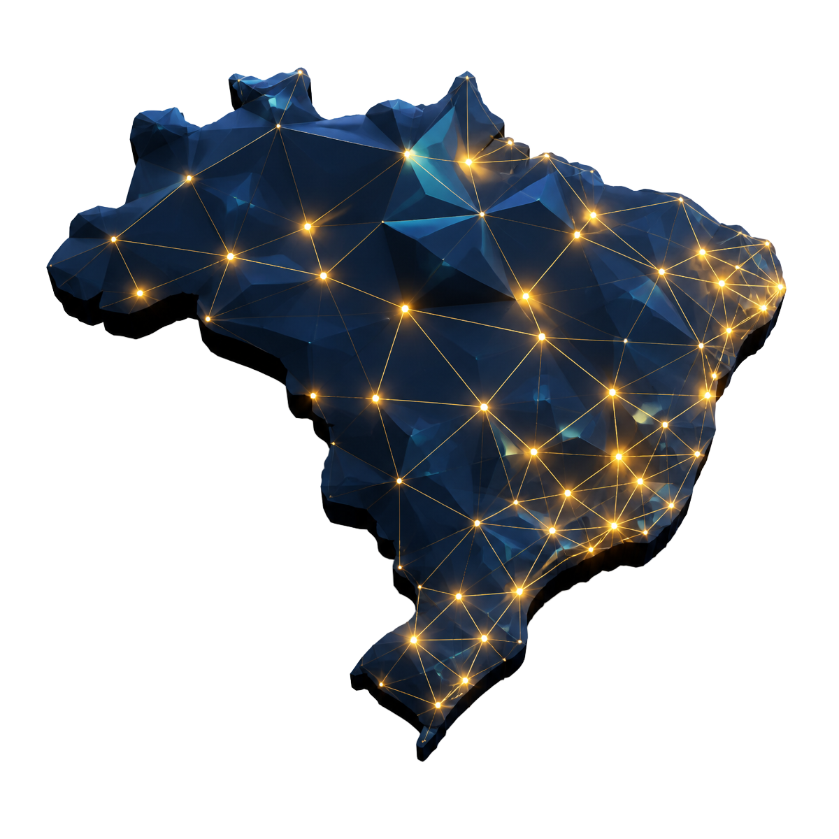 Mapa do Brasil conectado